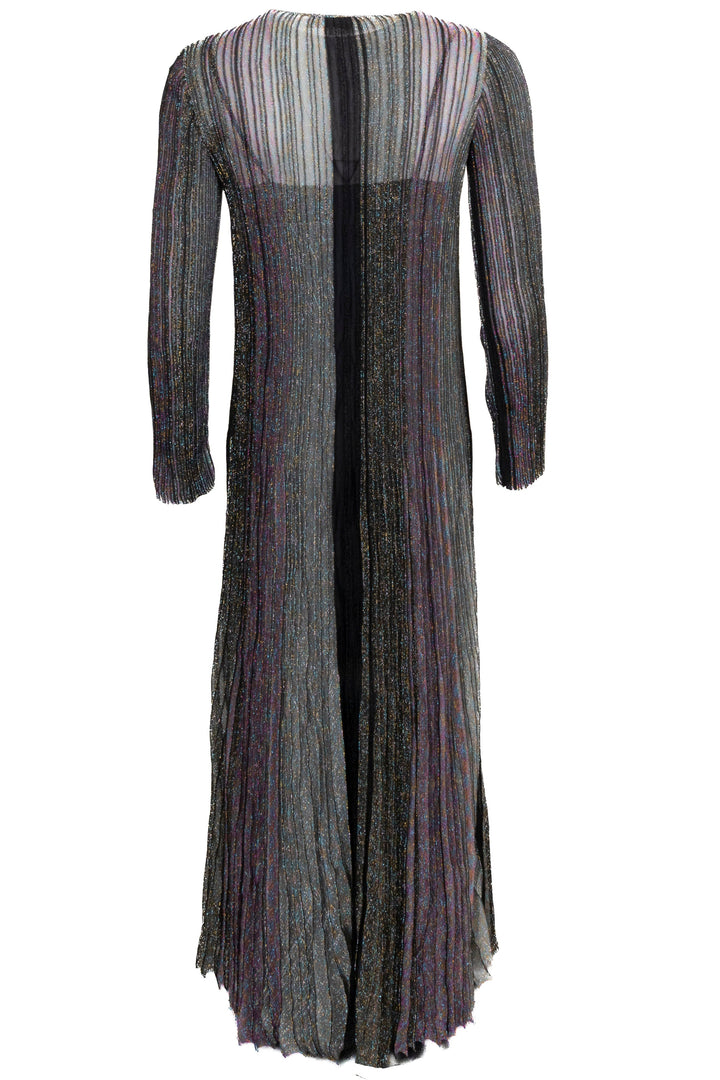 MISSONI Long Sleeved Maxi Dress Black Green