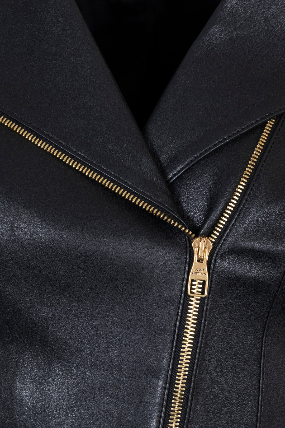 LOUIS VUITTON Biker Jacket Leather Black