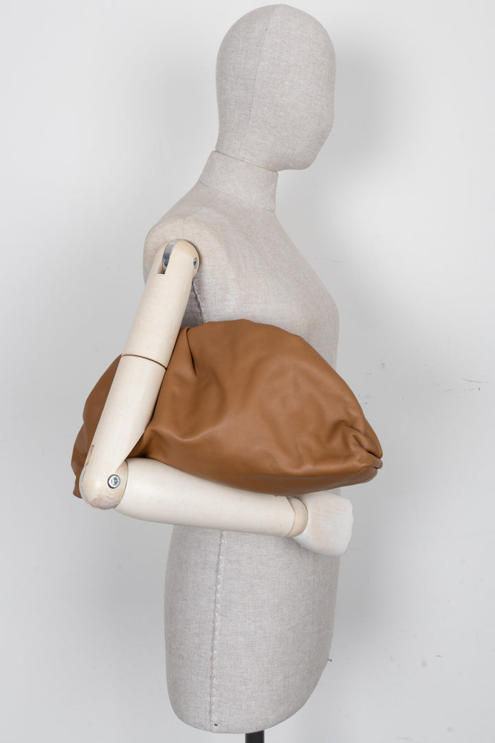 BOTTEGA VENETA The Pouch Clutch Camel