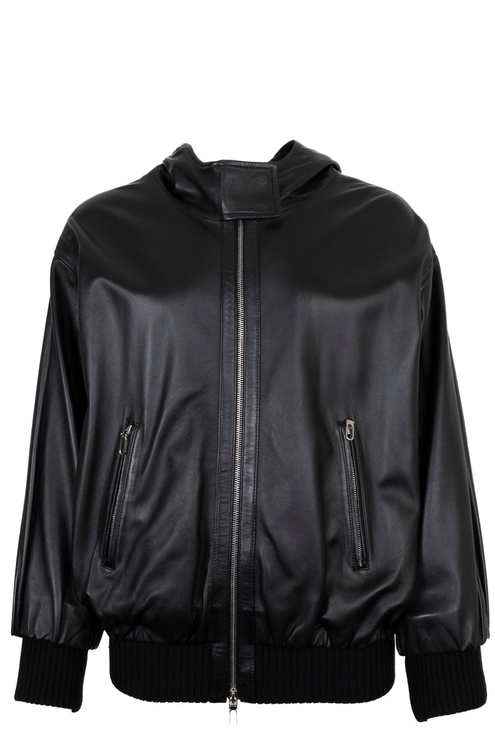 CHRISTIAN DIOR Bomber Jacket Leather Black