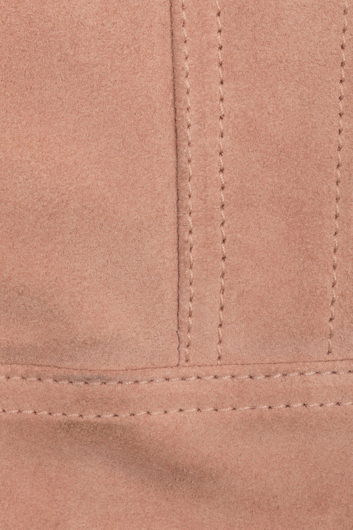 SAINT LAURENT 2019 Fringed Jacket Suede Blush