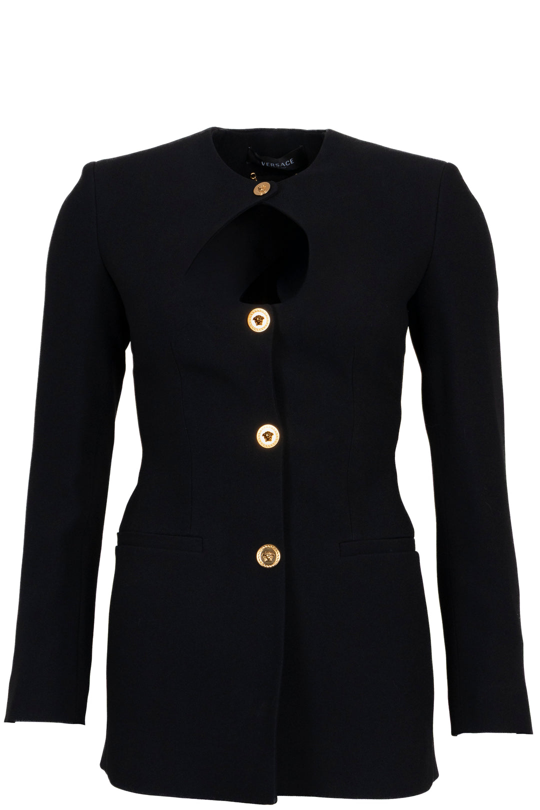 VERSACE Keyhole Blazer Black