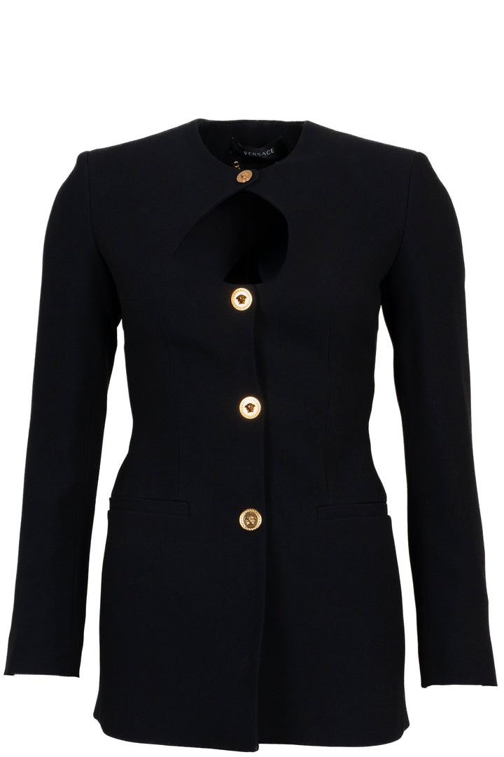 VERSACE Keyhole Blazer Black