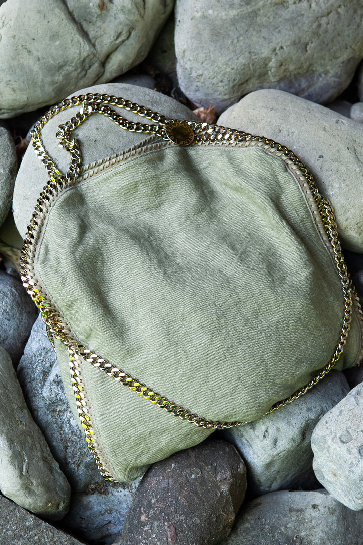 STELLA MCCARTNEY Falabella Bag Canvas Greenbeige