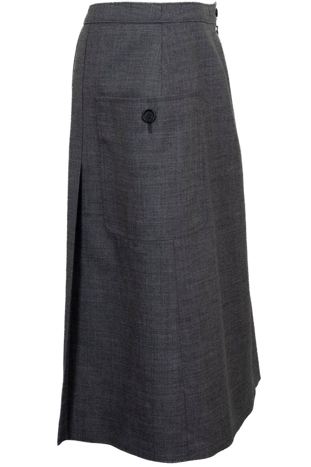 PRADA Pleated Pocket Skirt Wool Grey