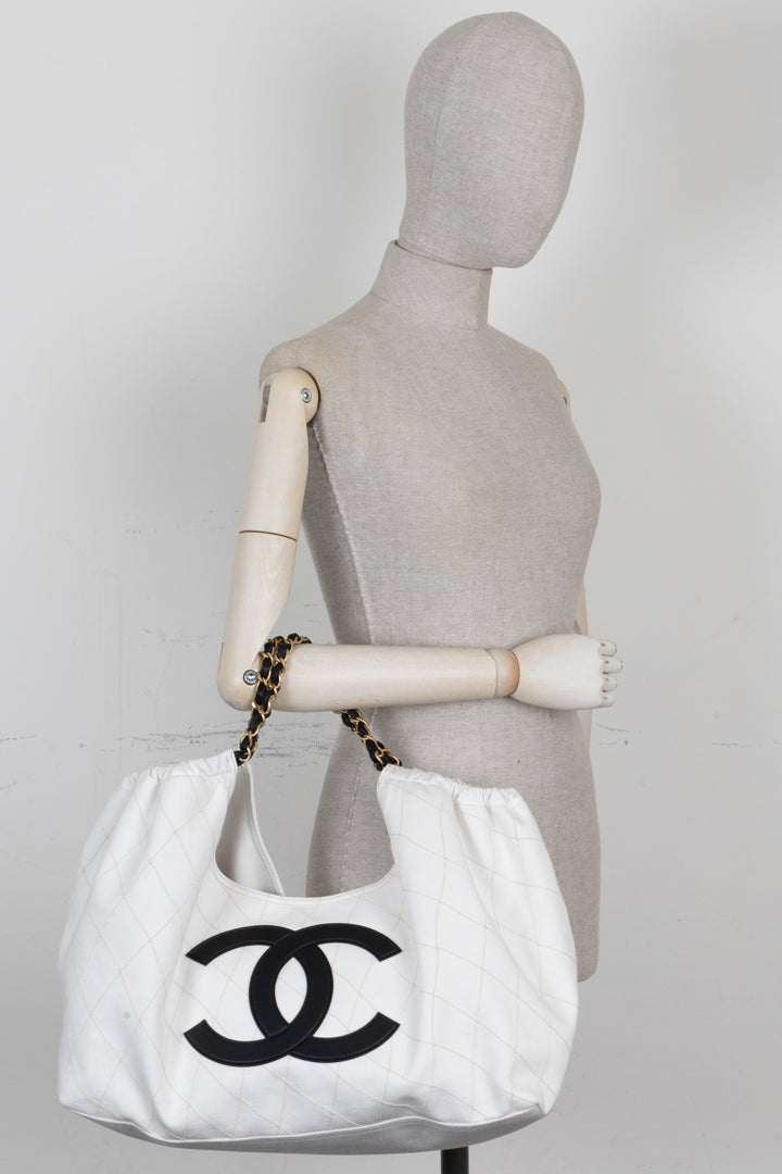 CHANEL by Matthieu Blazy 2026 Small Coco Beach Tote Canvas White