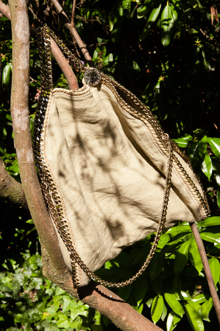 STELLA MCCARTNEY Falabella Bag Canvas Greenbeige