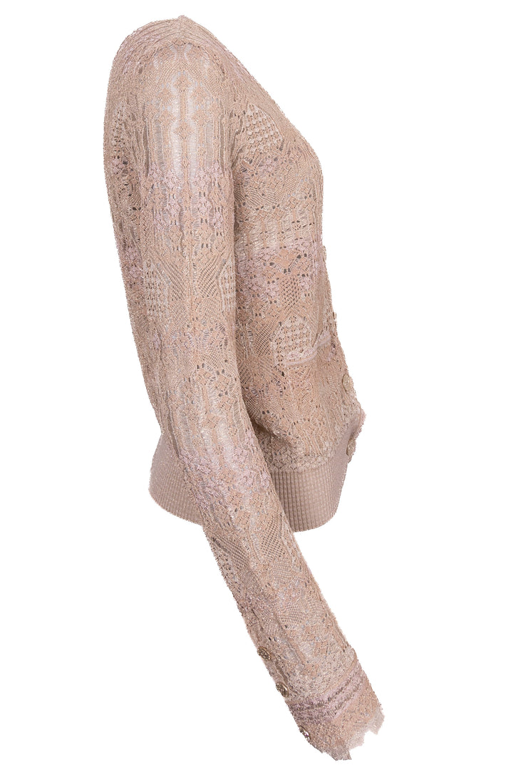 CHANEL 2022 Knit Cardigan Champagner Gold