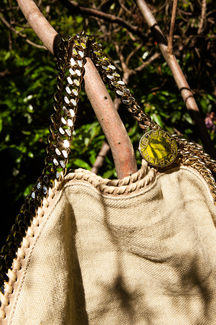 STELLA MCCARTNEY Falabella Bag Canvas Greenbeige