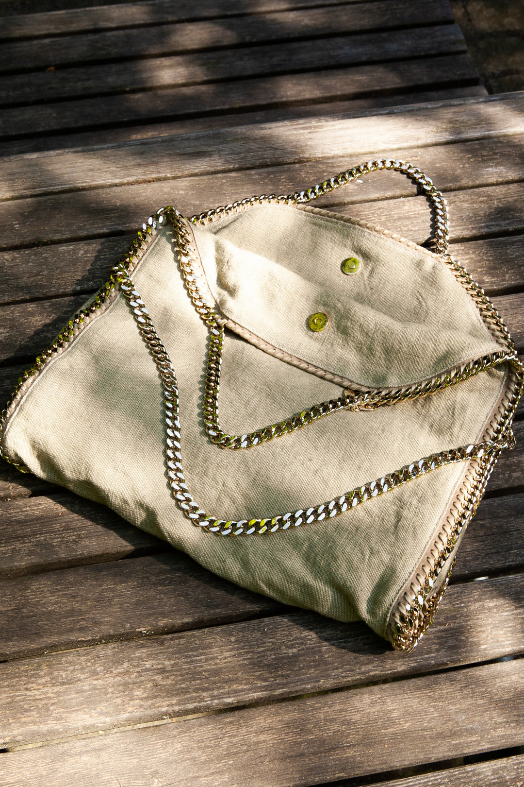 STELLA MCCARTNEY Falabella Bag Canvas Greenbeige