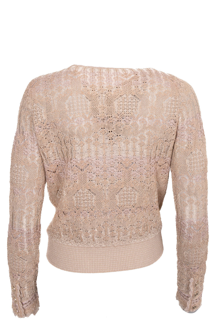 CHANEL 2022 Knit Cardigan Champagner Gold