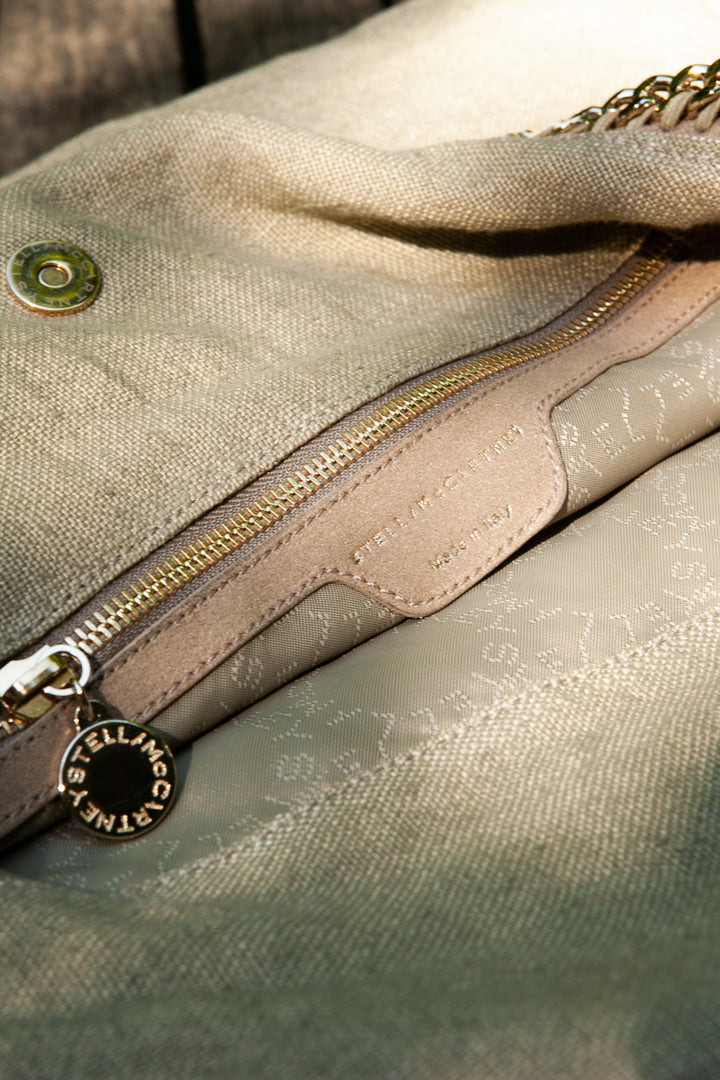STELLA MCCARTNEY Falabella Bag Canvas Greenbeige