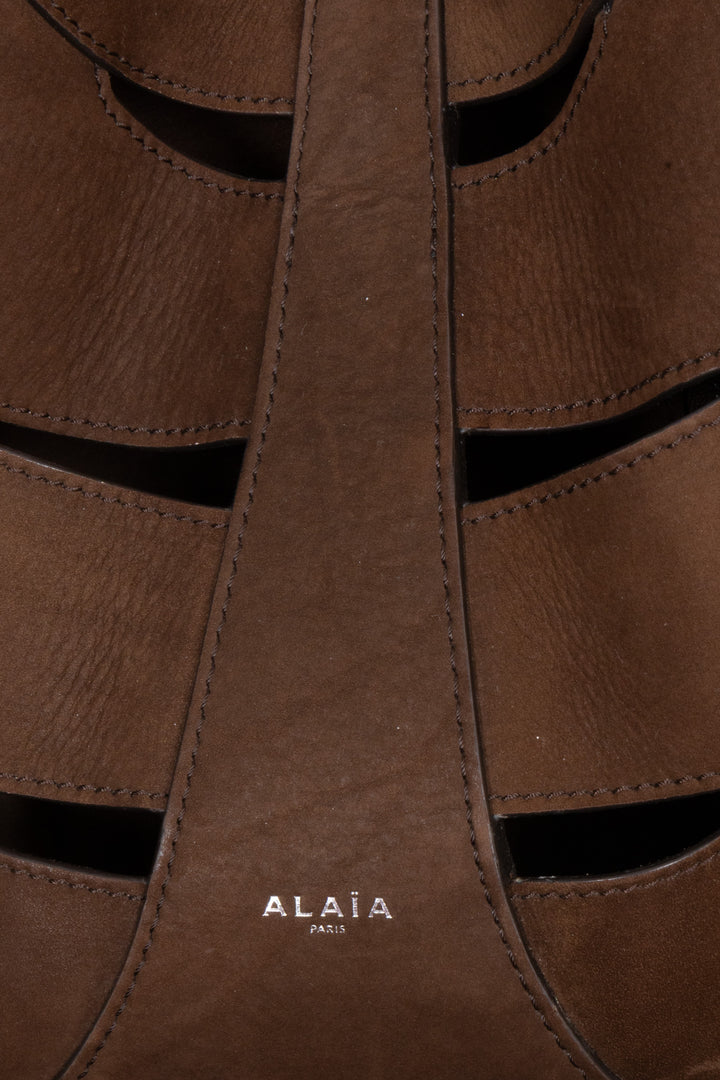 ALAÏA Delta Hobo Bag Suede Brown