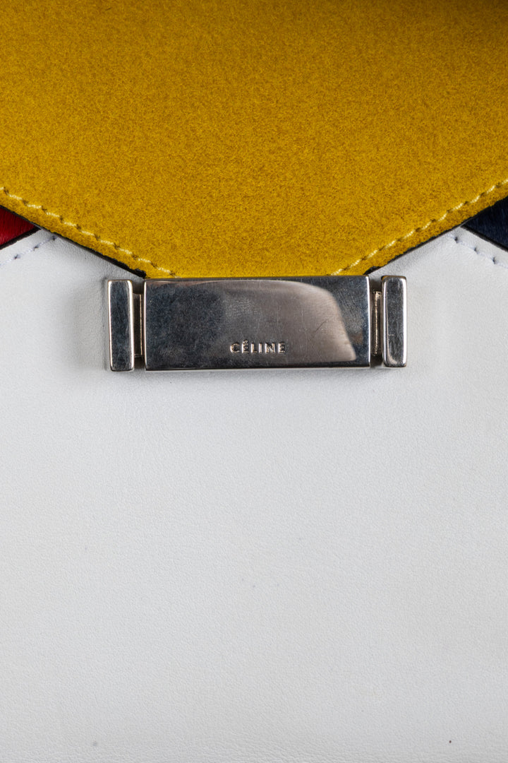 CÉLINE by Phoebe Philo Diamond Clutch Suede Multicolor
