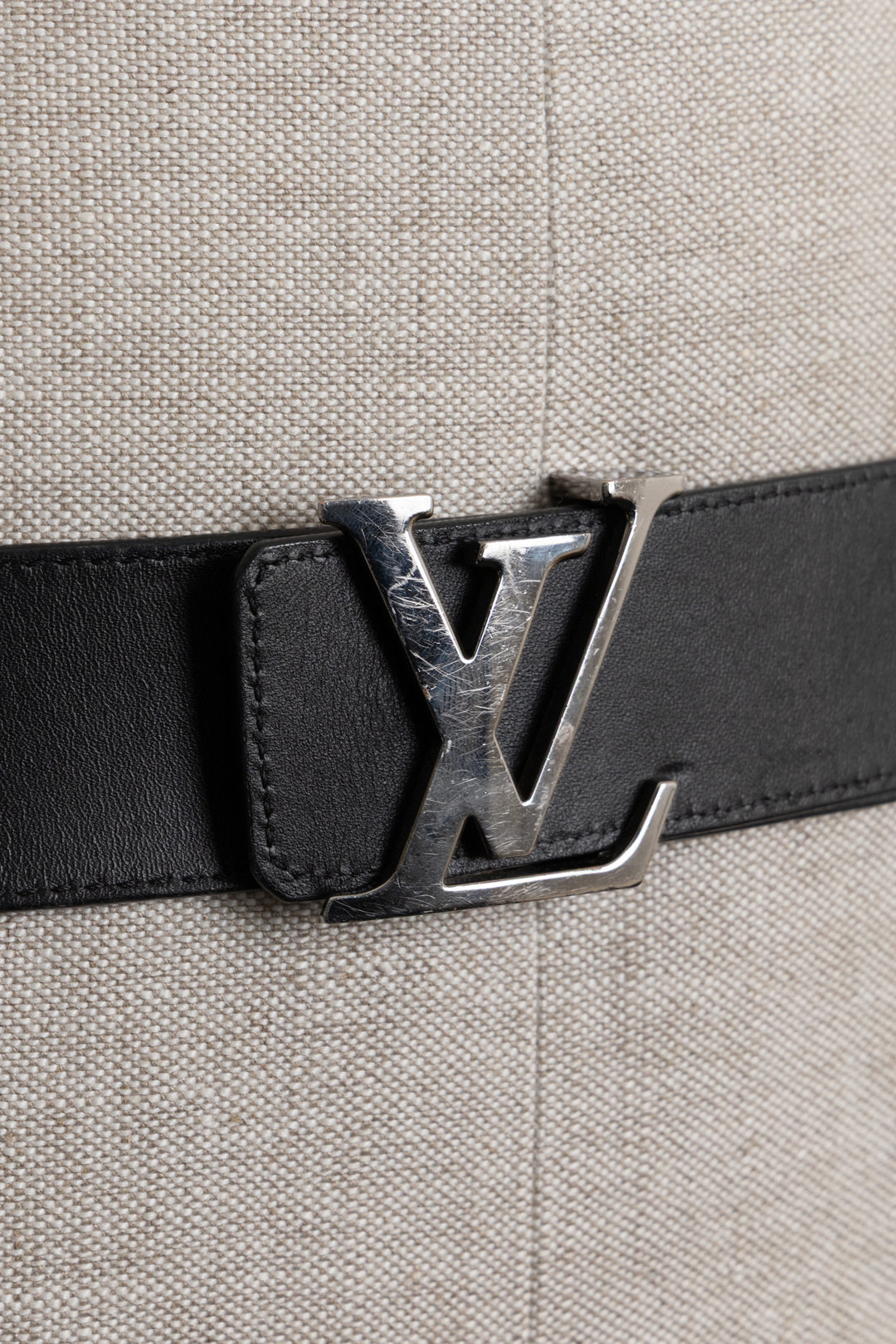 LOUIS VUITTON Initiales Leather Belt Black