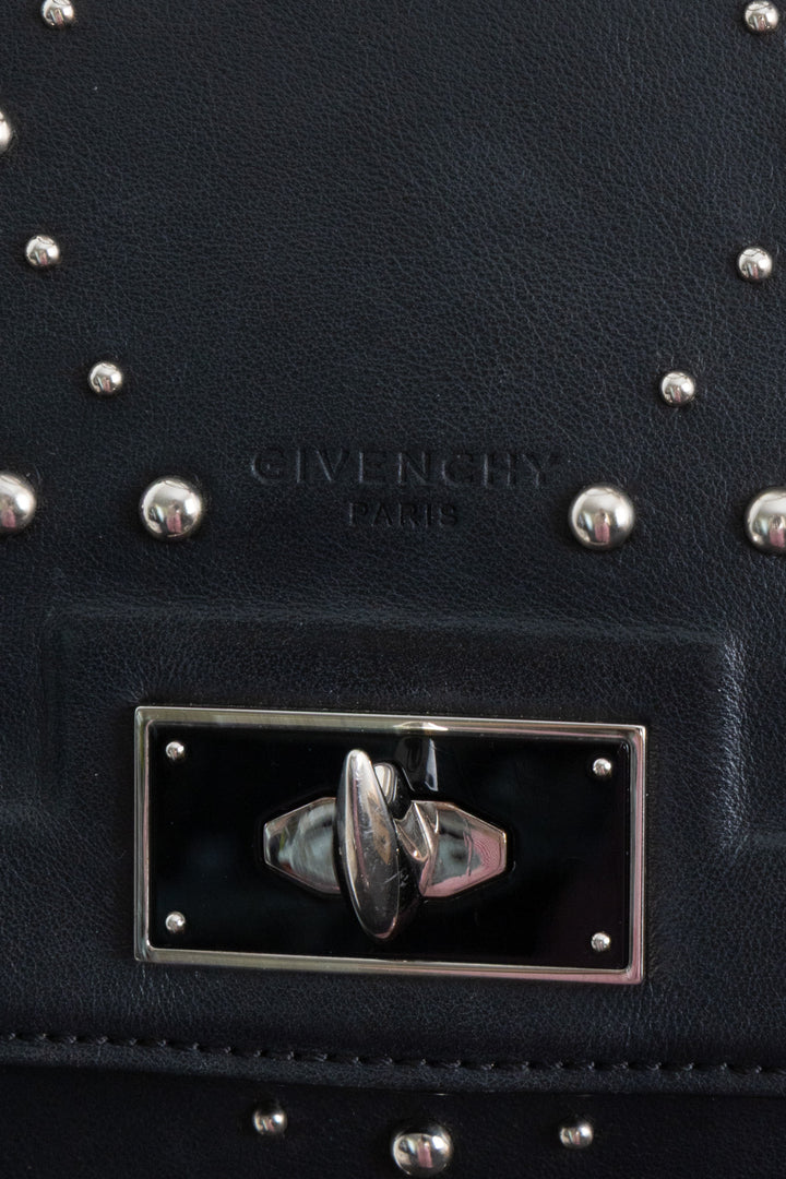 GIVENCHY Studded Shark Bag Leather Black