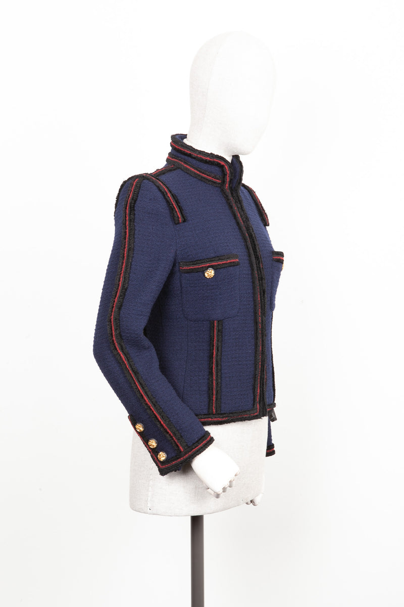 CHANEL Tweed Jacket Blue Pre-Fall 2009