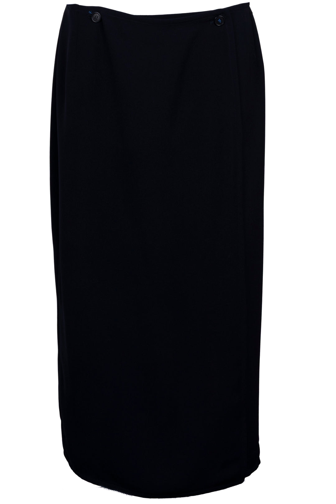 HERMÈS Wrap Midi Skirt Midnight Blue
