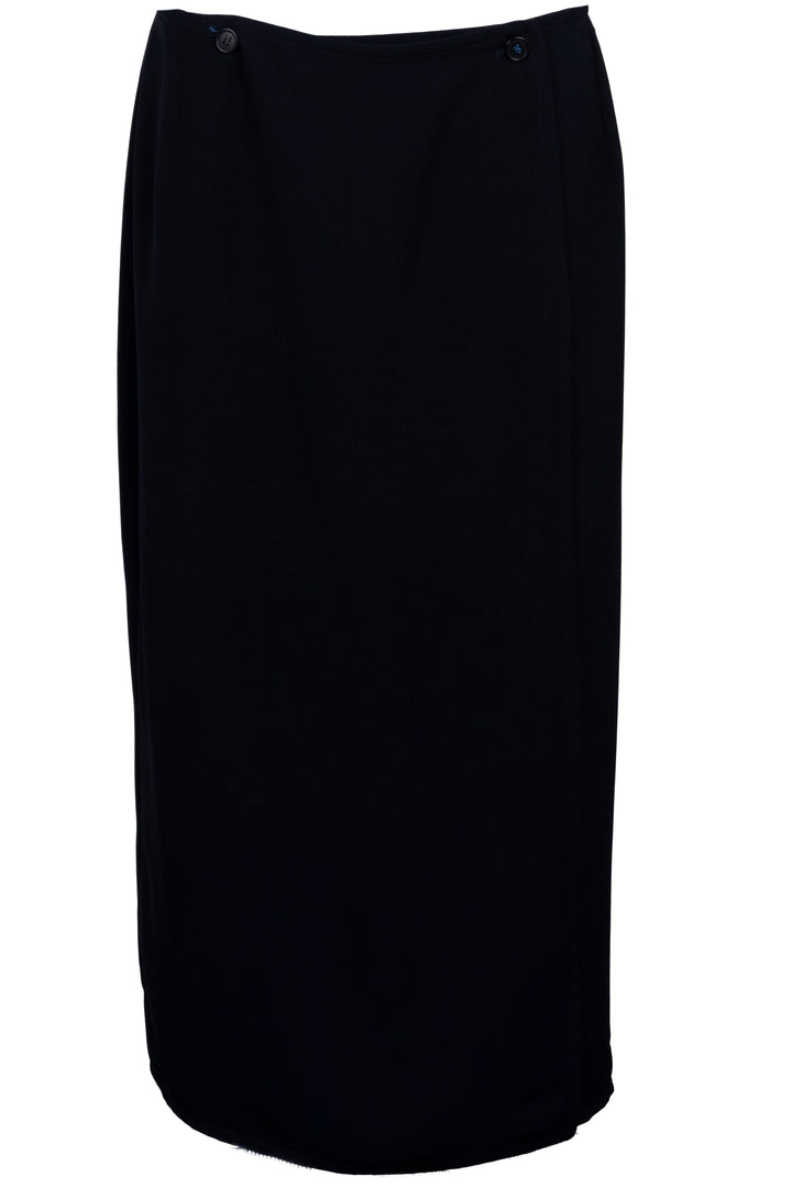 HERMÈS Wrap Midi Skirt Midnight Blue