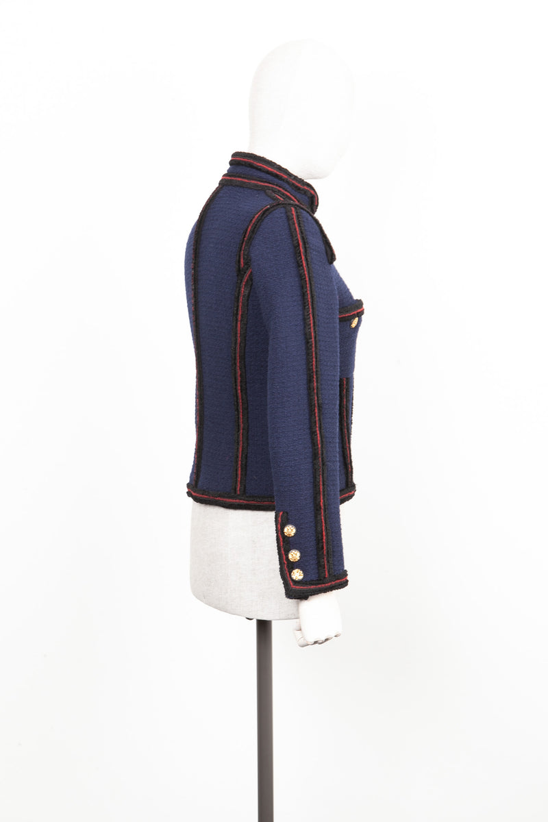 CHANEL Tweed Jacket Blue Pre-Fall 2009