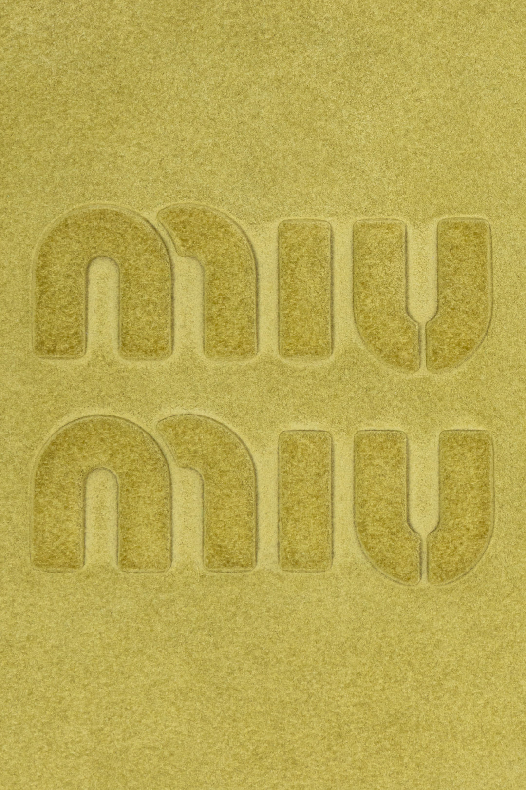 MIU MIU Beau Bag Large Suede Lime