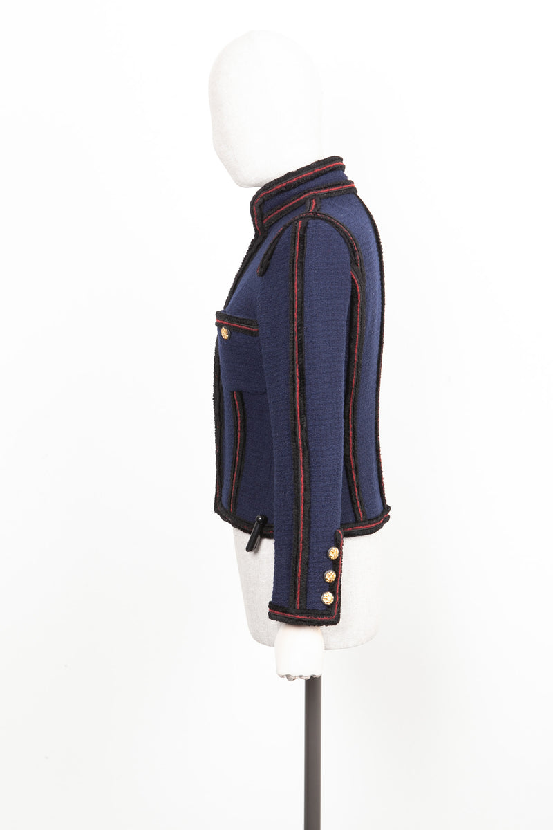 CHANEL Tweed Jacket Blue Pre-Fall 2009