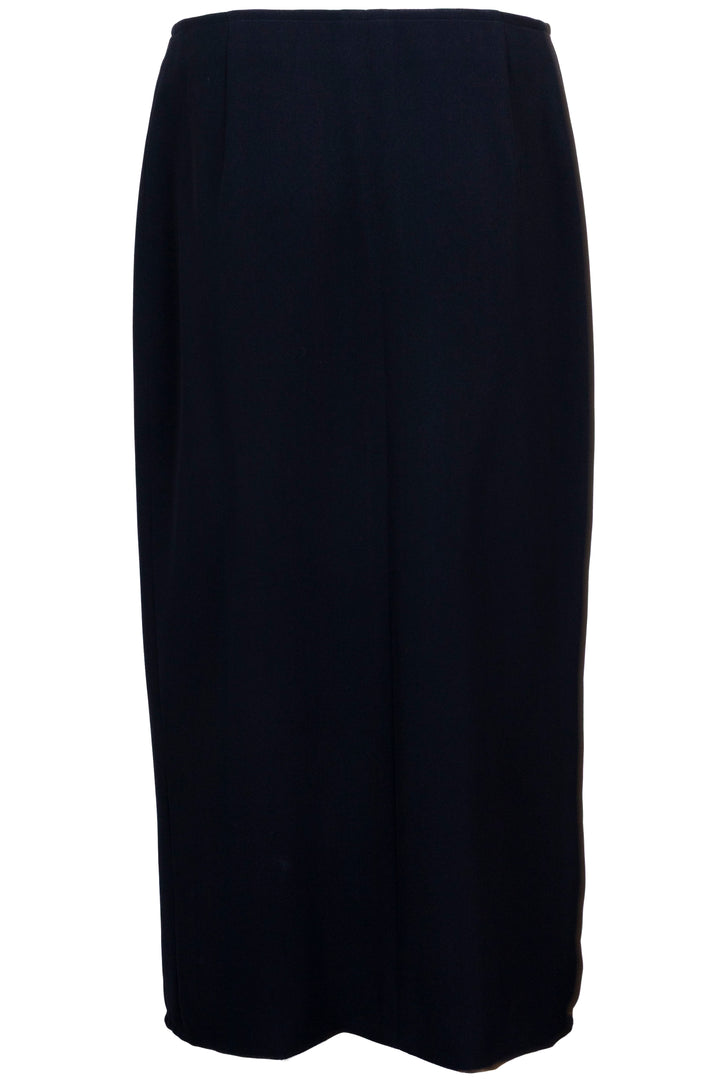 HERMÈS Wrap Midi Skirt Midnight Blue