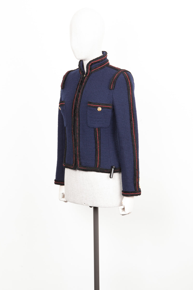CHANEL Tweed Jacket Blue Pre-Fall 2009