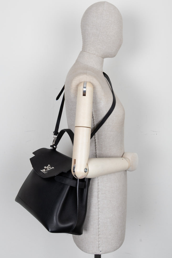 LOUIS VUITTON Lockme Ever MM Handbag Black