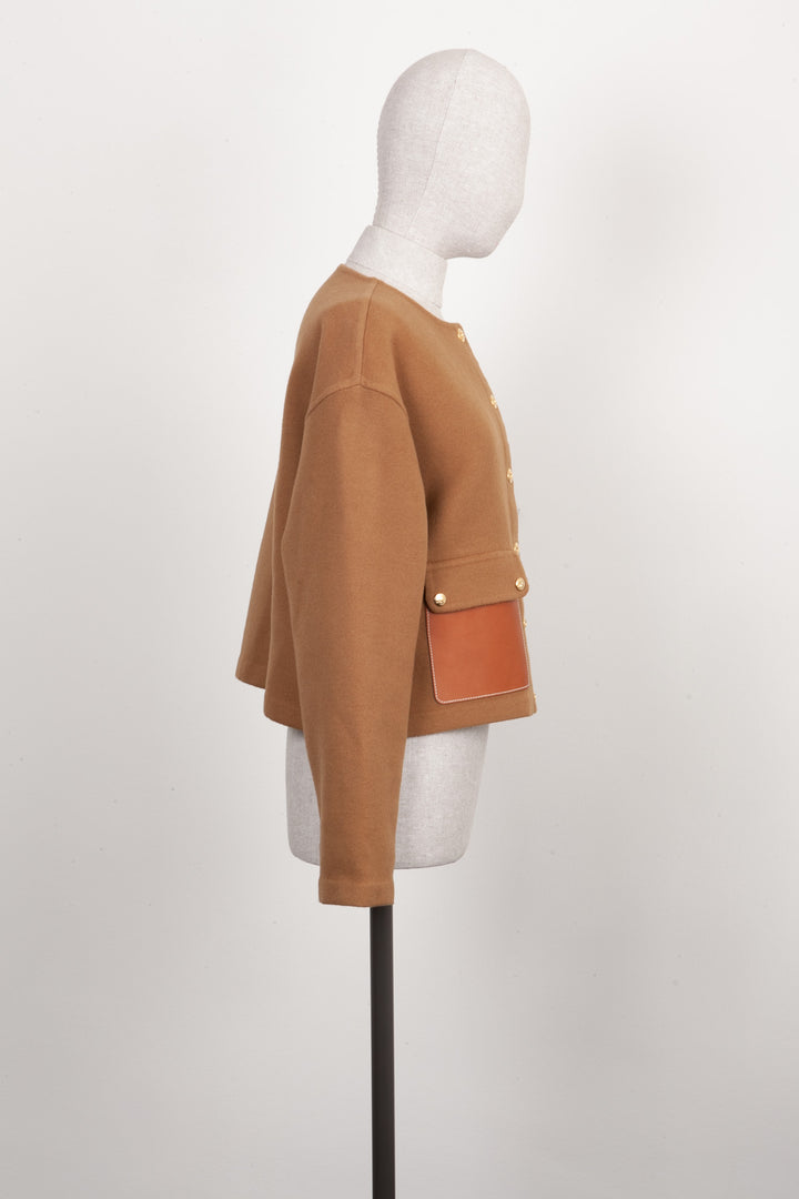 CELINE Triomphe Jacket Cashmere Beige