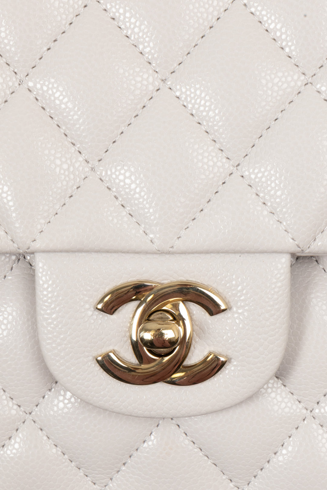 CHANEL 2025 Double Flap Bag Medium Caviar Grey