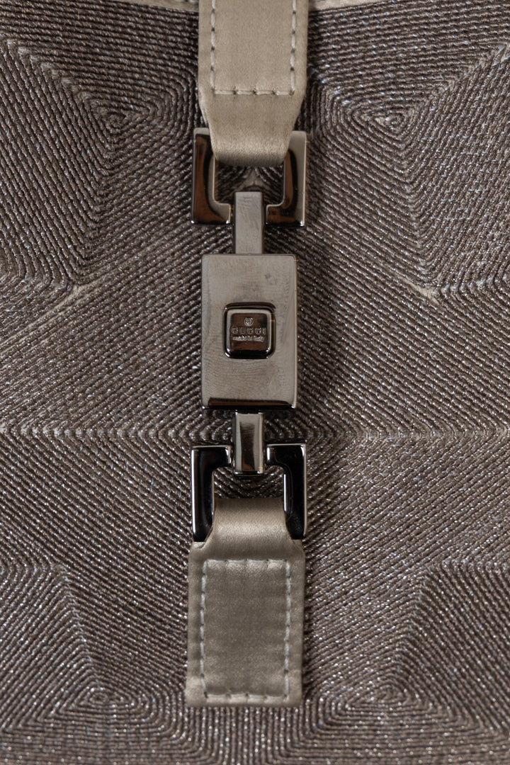GUCCI by Tom Ford Jackie Shoulder Bag Silk Grey