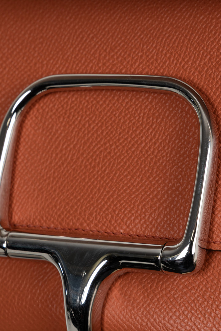 HERMÈS Mini sac Della Cavalleria II en cuir Epsom orange