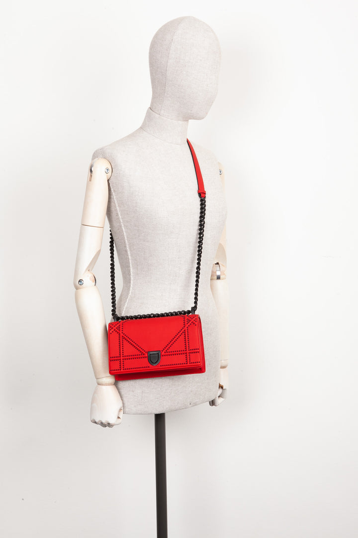 CHRISTIAN DIOR Sac à main Diorama Rouge Mat