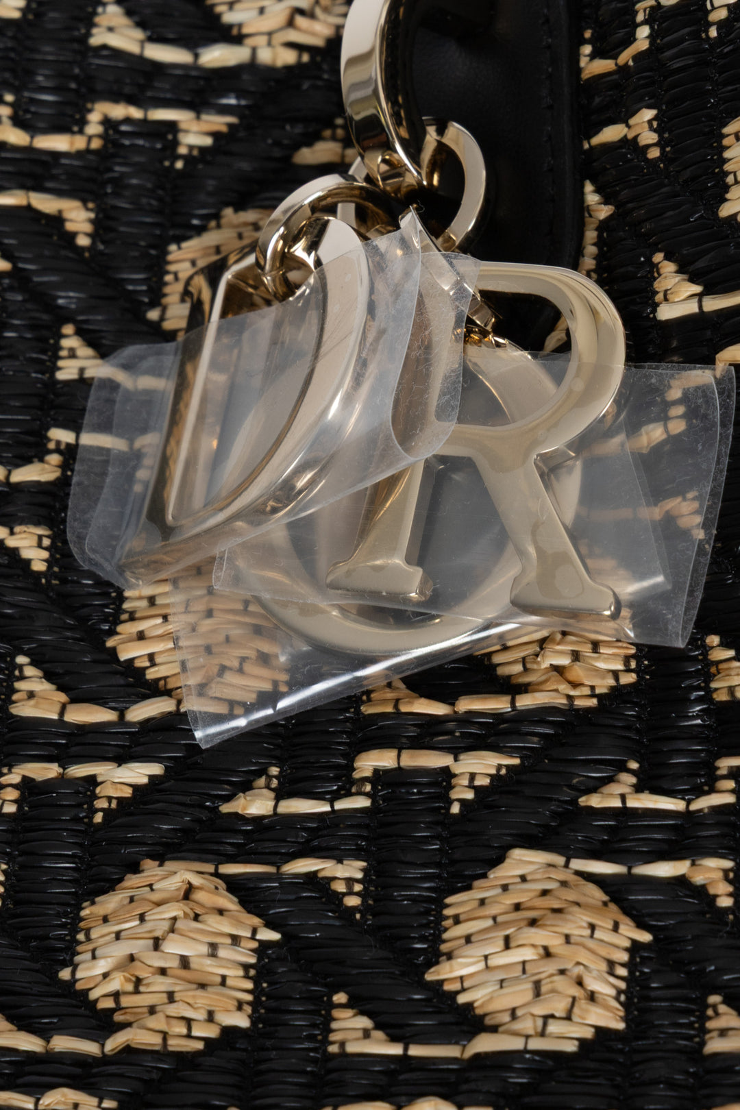 CHRISTIAN DIOR Large Toujours Bag Raffia Beige