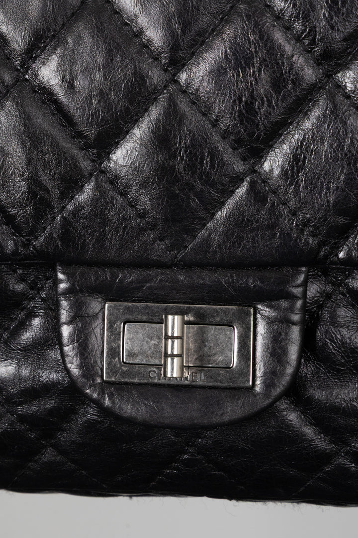 CHANEL 2.55 Reissue Bag Large Metallic Black