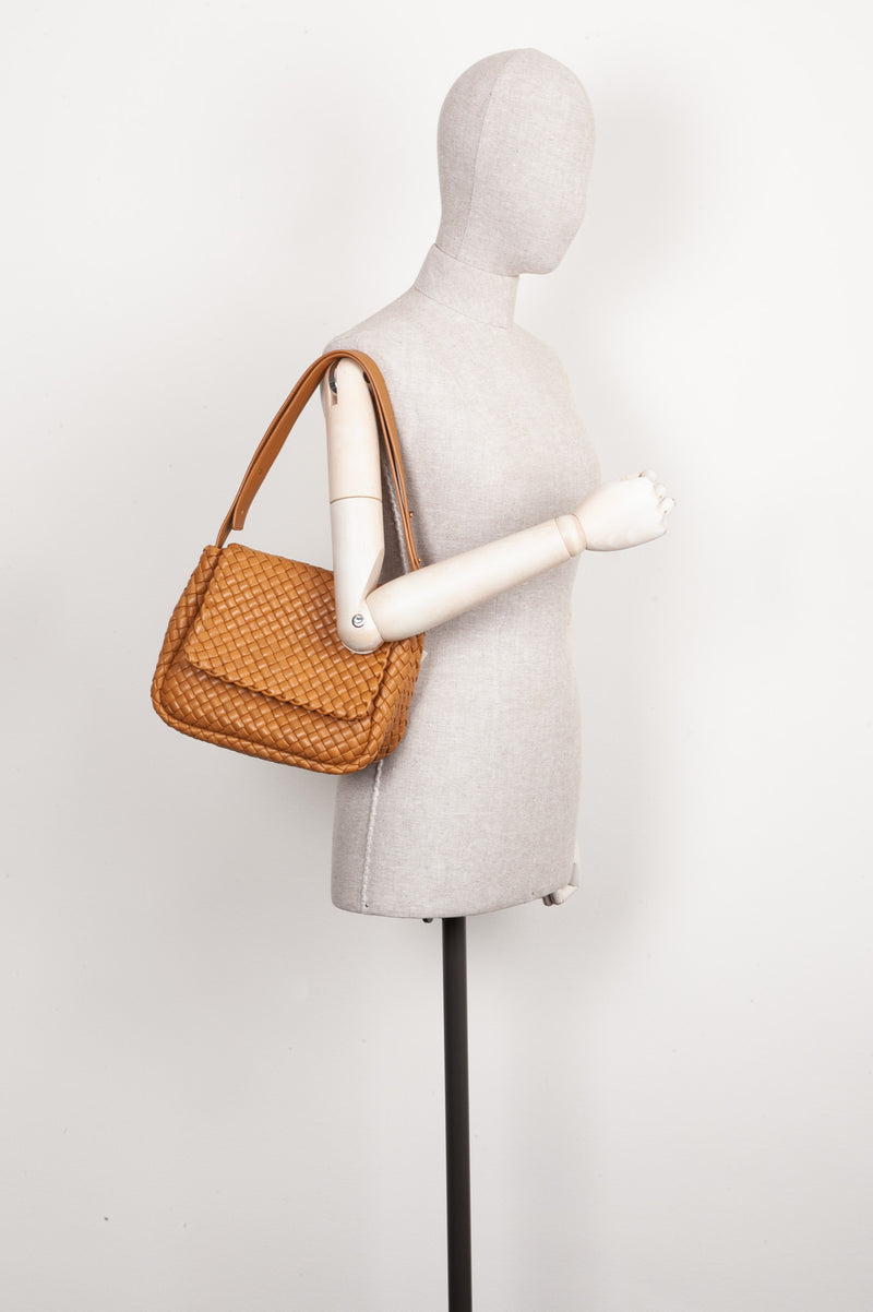 BOTTEGA VENETA Cobble Shoulder Bag Caramel