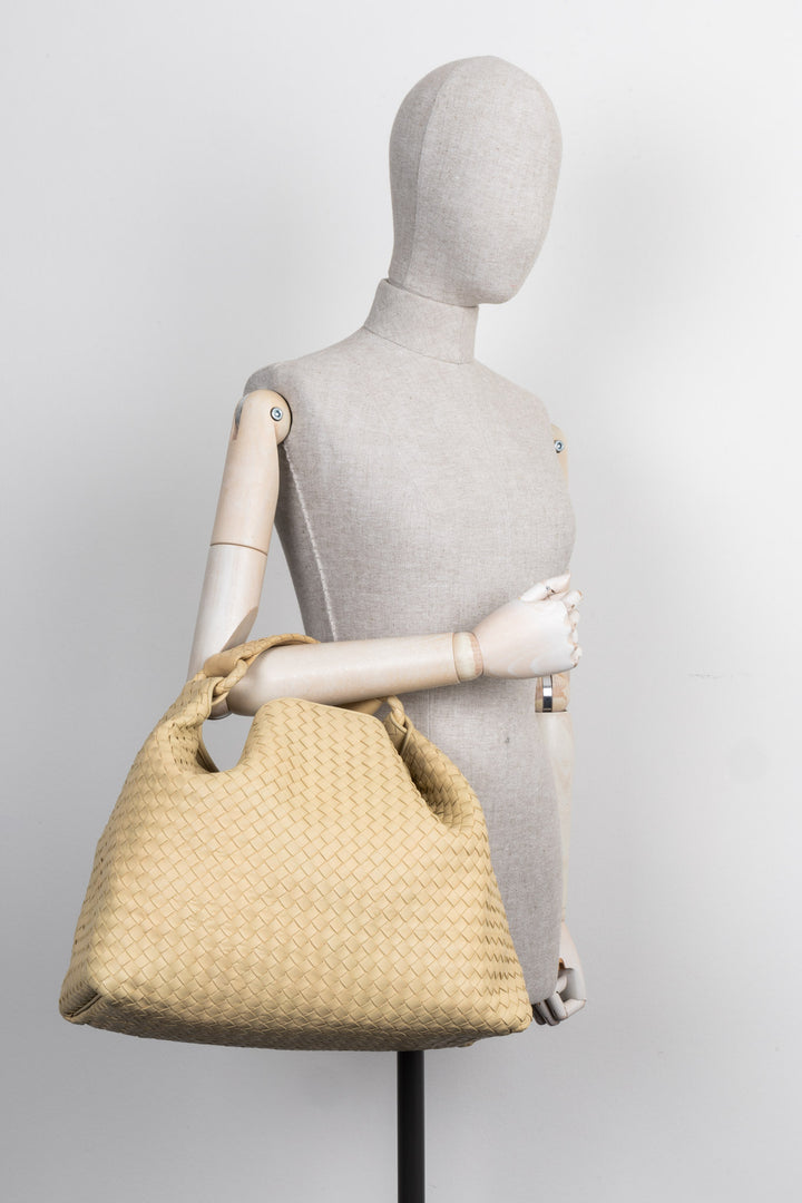 BOTTEGA VENETA Hobo Bag Intrecciato Cream