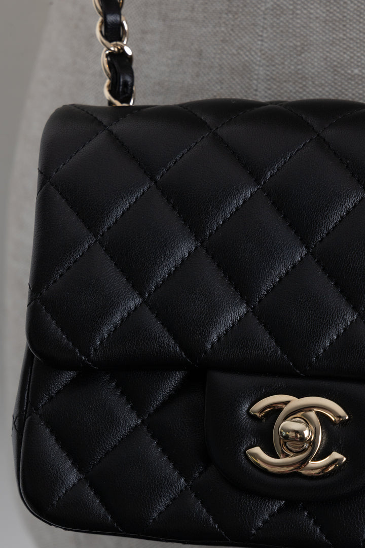 CHANEL Square Mini Crossbody Bag Black