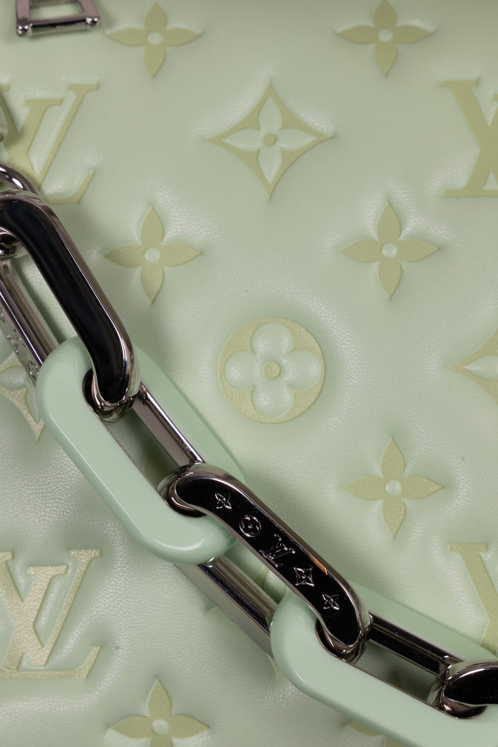 LOUIS VUITTON Coussin BB Shoulder Bag Leather Mint