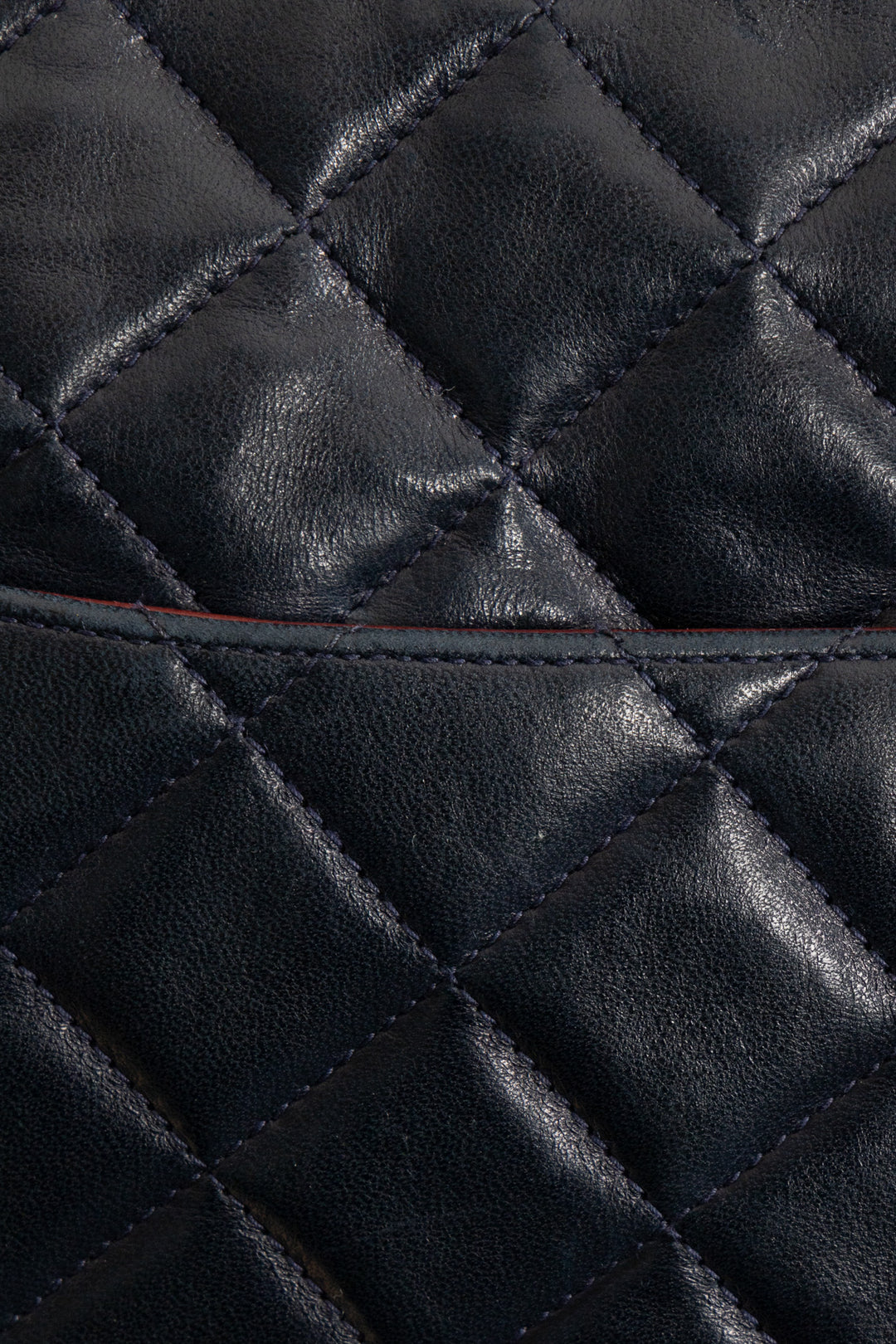 CHANEL Quilted Camera Messenger Bag Navy