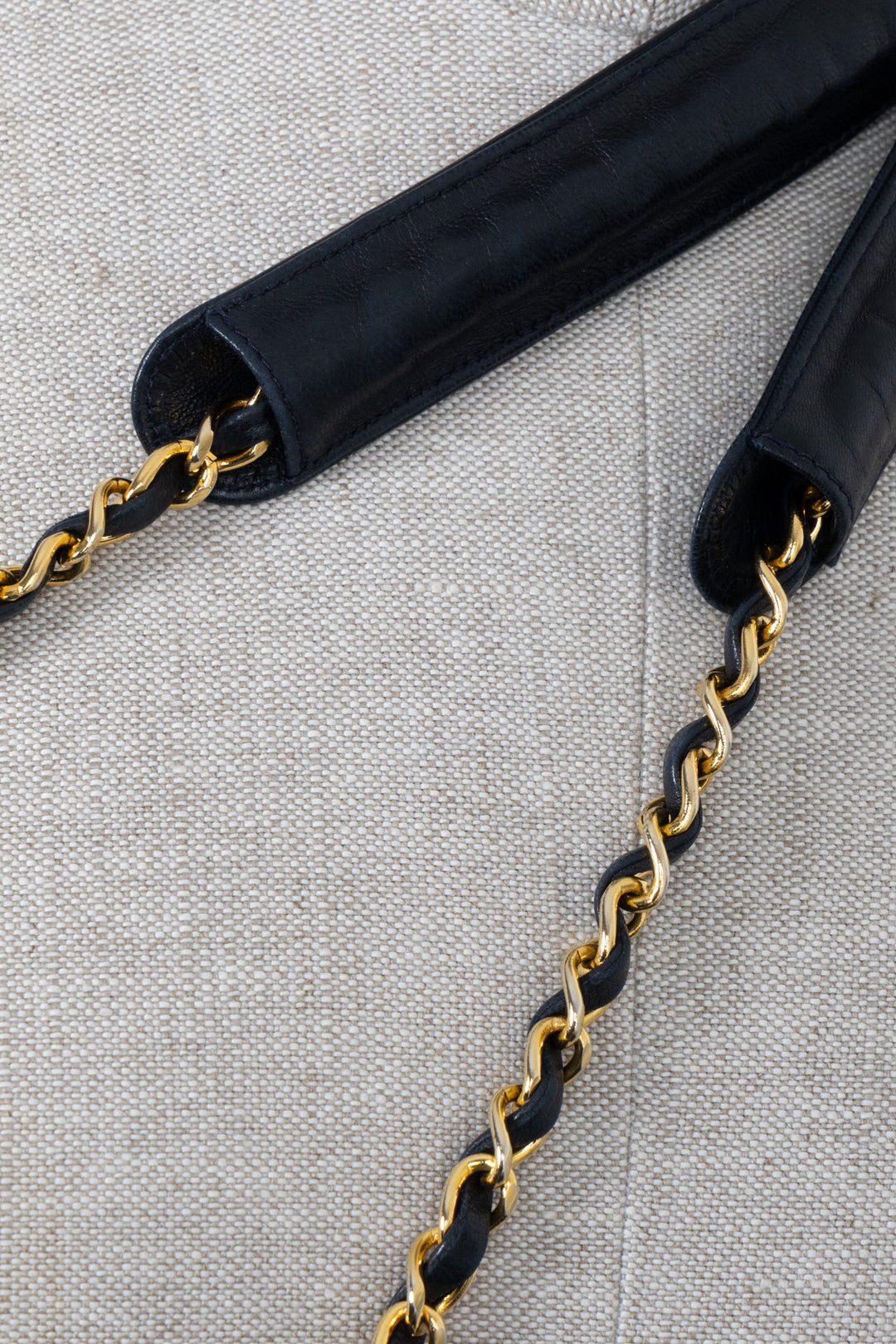 CHANEL Quilted Camera Messenger Bag Navy