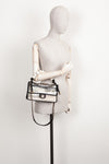 CHANEL Sand By The Sea Pearl Flap Bag PVC Black