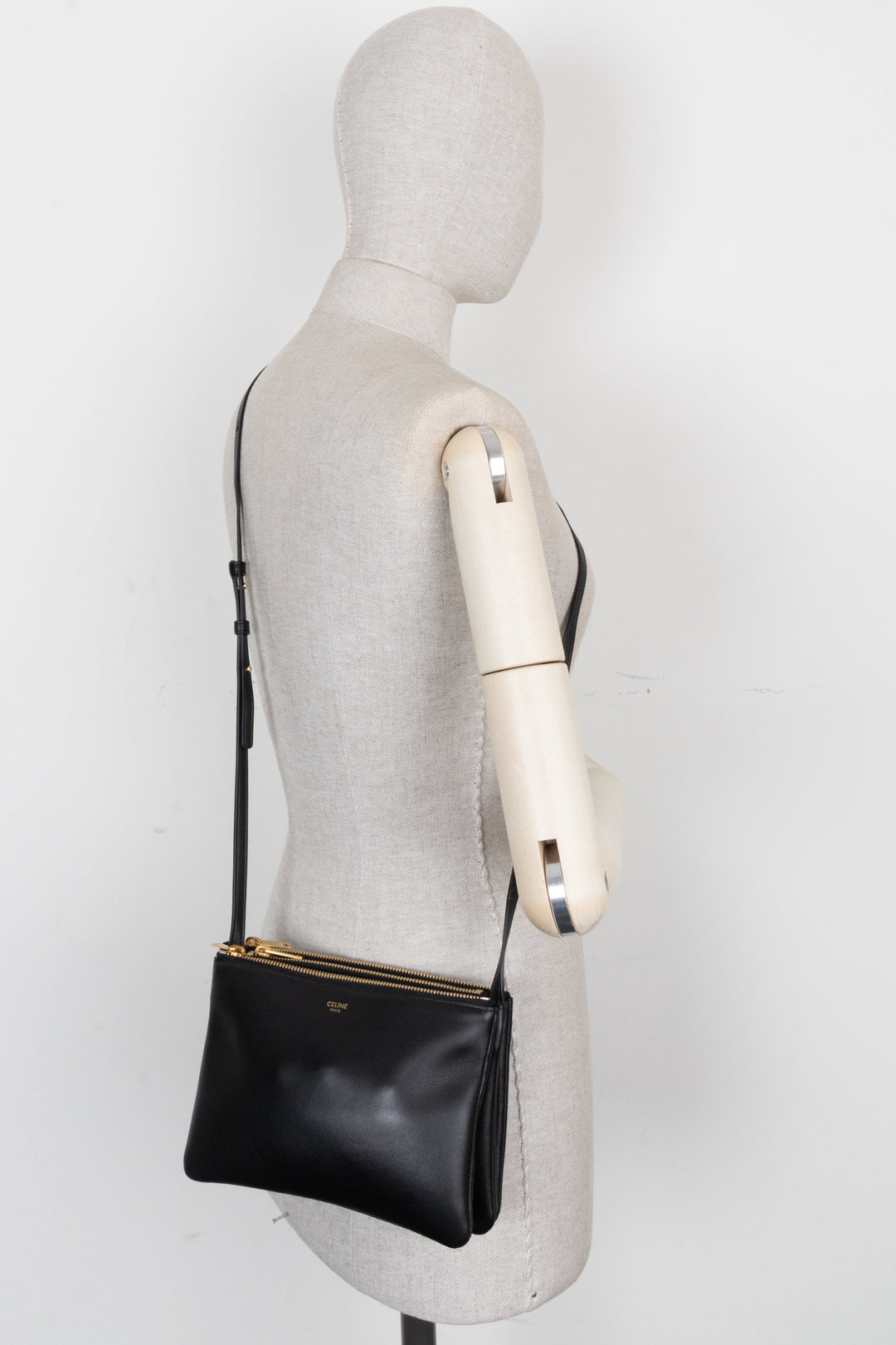 CELINE Trio Crossbody Bag Small Black