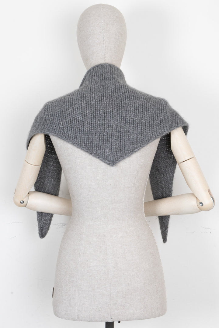 Bandana en maille cachemire gris CELINE
