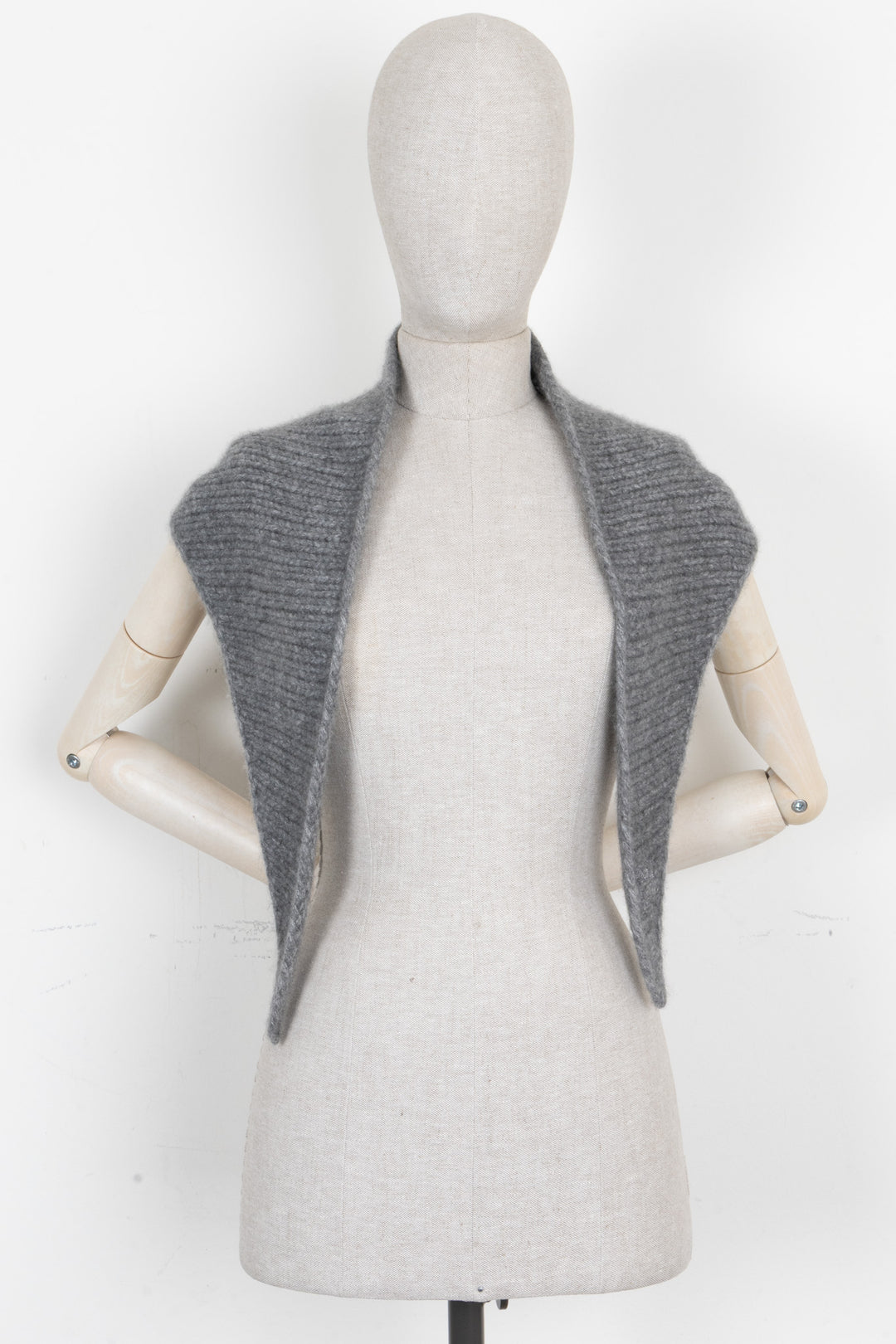 Bandana en maille cachemire gris CELINE