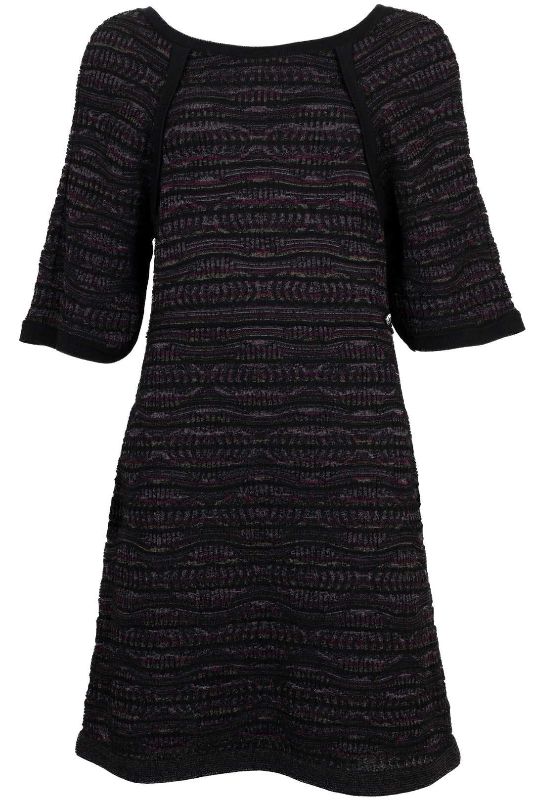 Robe en maille CHANEL 2015 dos nu en coton multicolore