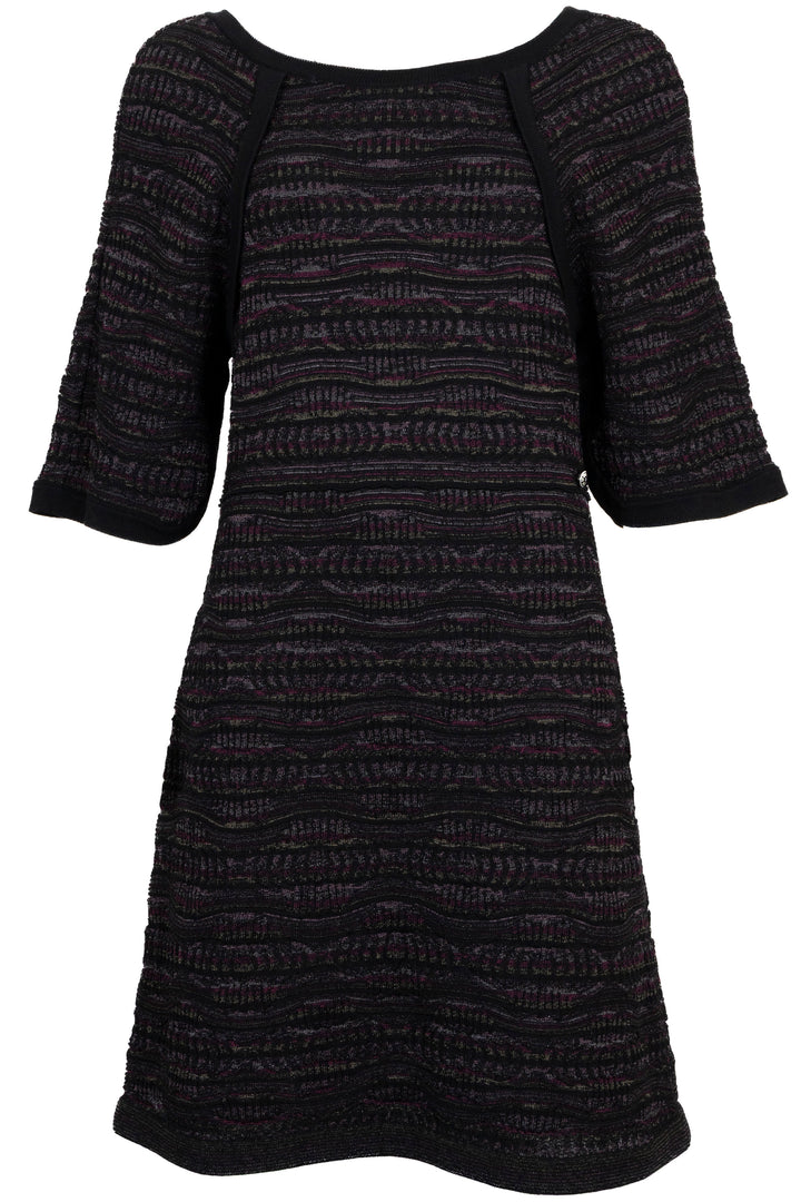 Robe en maille CHANEL 2015 dos nu en coton multicolore