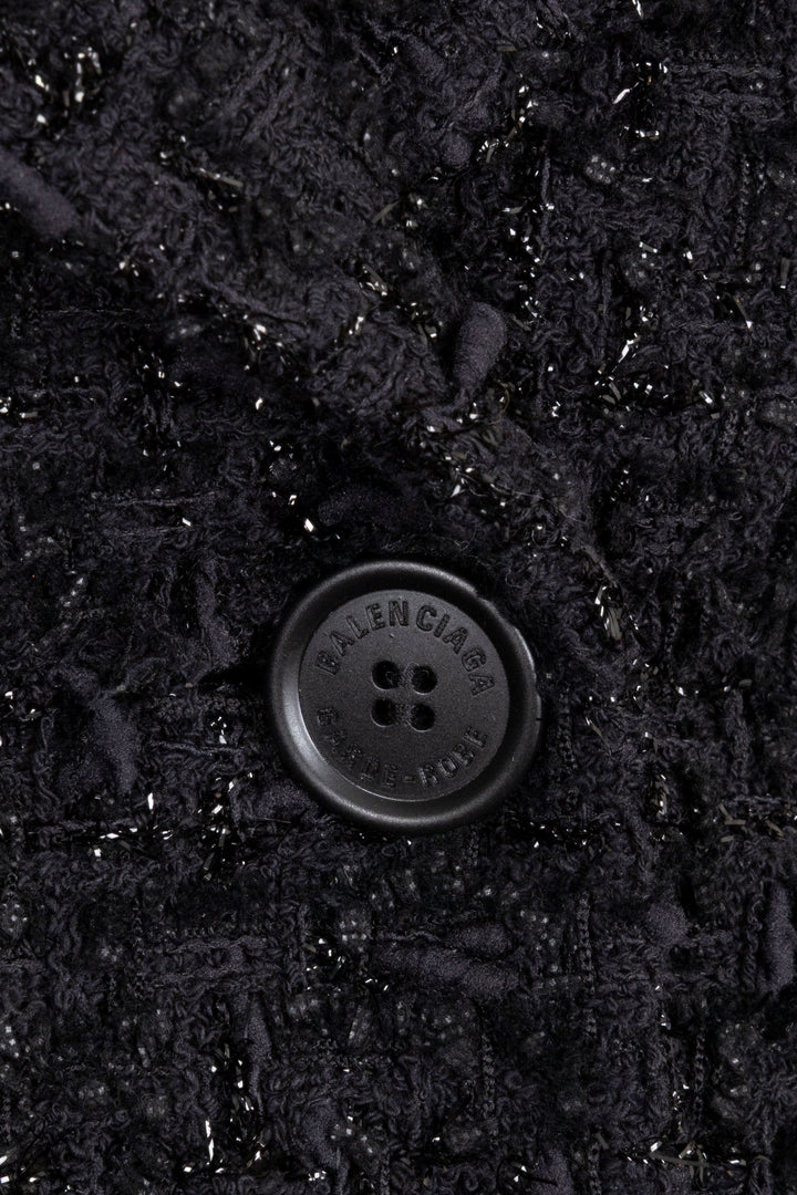 BALENCIAGA Hourglass Blazer Tweed Black