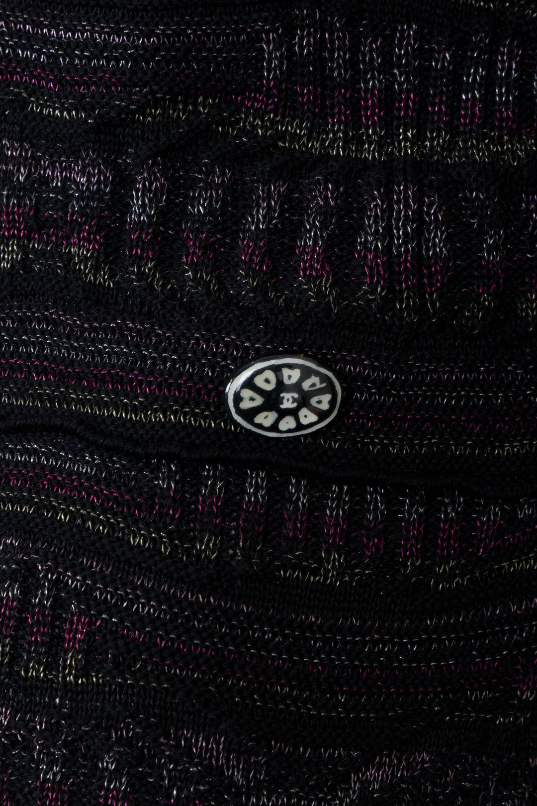 Robe en maille CHANEL 2015 dos nu en coton multicolore